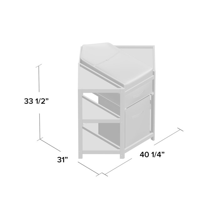 Harriet Bee Defranco Changing Table with Pad and with Baskets & Reviews Wayfair